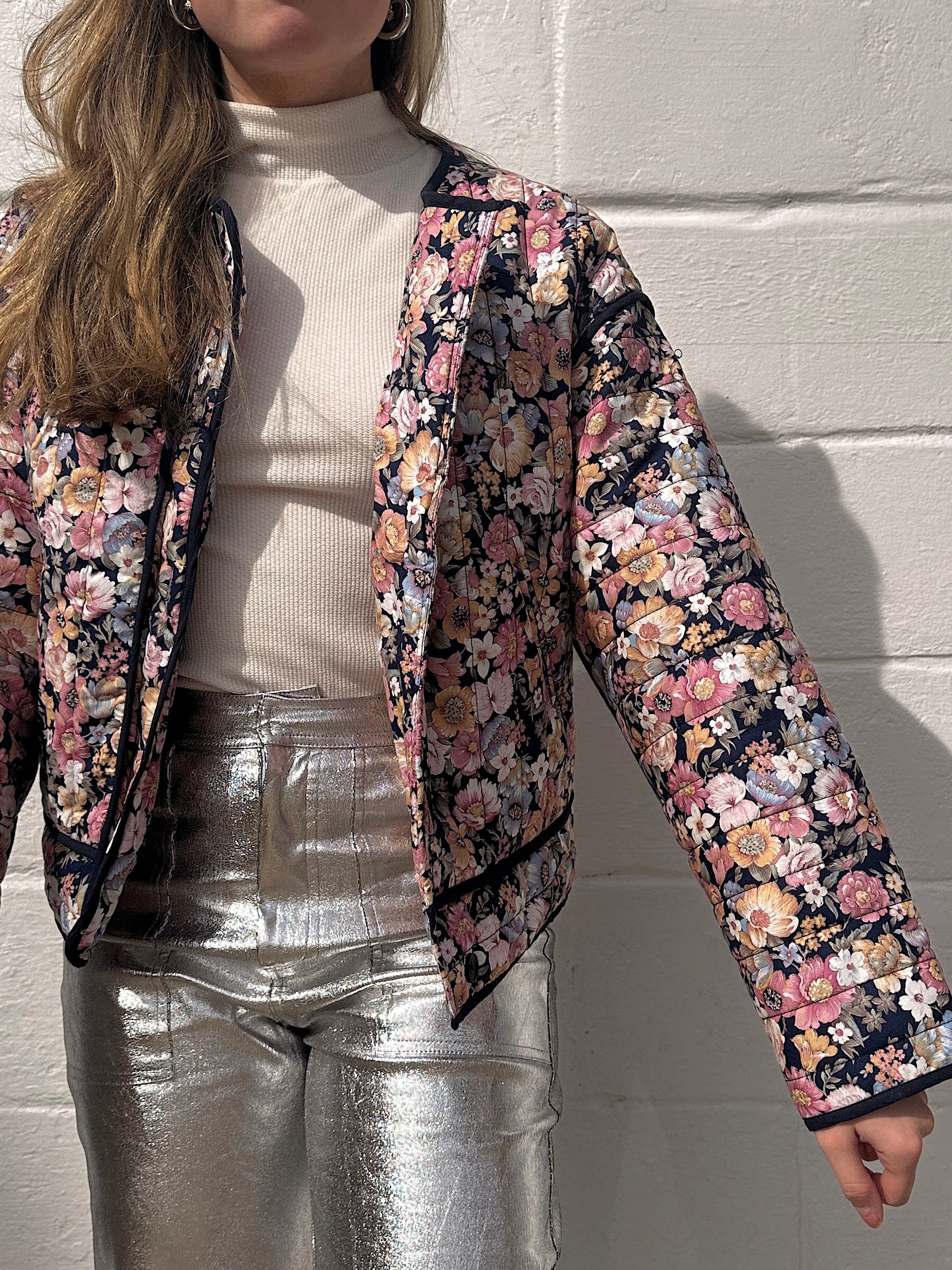 Zara flower outlet jacket